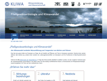 Tablet Screenshot of fliessgewaesserbiologie.kliwa.de